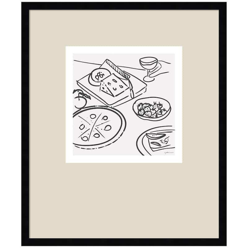 Kate and Laurel Dinner Club by Gabrielly Guedes Framed Wall Art Print - 21x25