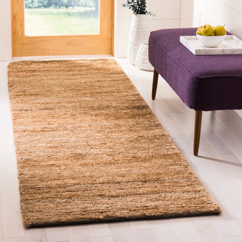 SAFAVIEH Hand-knotted Organica Arnbjorg Casual Jute Rug - 2'6" x 12' Runner - Natural