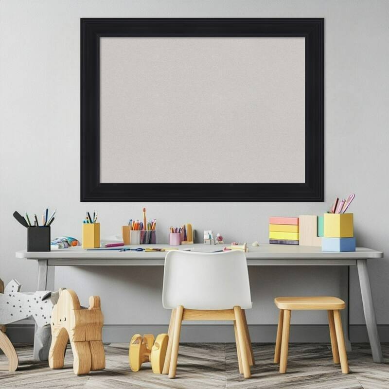 Abbey Black Framed Cork Board - Bulletin Board, Organization Board, Pin Board