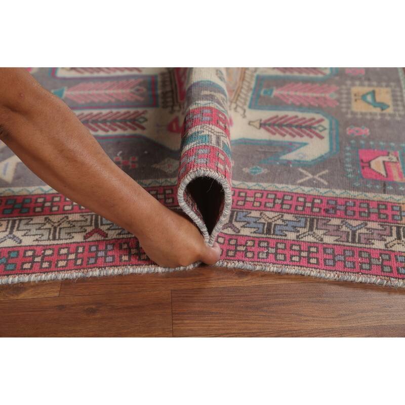 Over-Dyed Meshkin Persian Vintage Runner Rug Handmade Wool Carpet - 4'5" x 10'5"