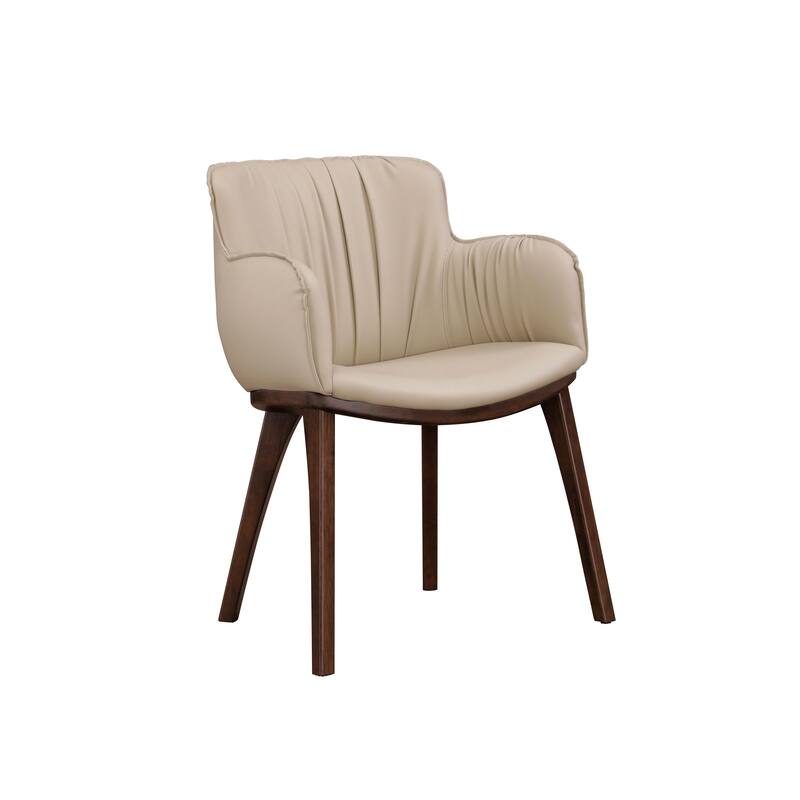 Furniture of America Abigail XIV Mid-Century Modern 5-Piece Walnut Solid Wood Extendable Dining Set with Side Chairs