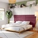 preview thumbnail 6 of 9, Jaxx Panelist Modern Padded Headboard - Clearwater Configuration - Large Wall Panel Arrangement for King or Queen Vino Red