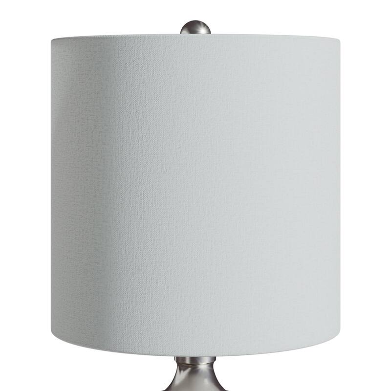 Belle 20.75" Wrinkle Glass Accent Lamp with Linen Shade (Set of 2)