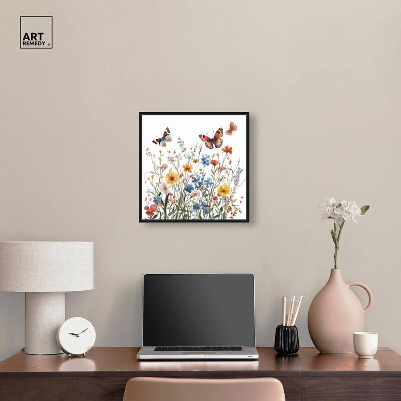 Garden of Fluttering Canvas by Art Remedy