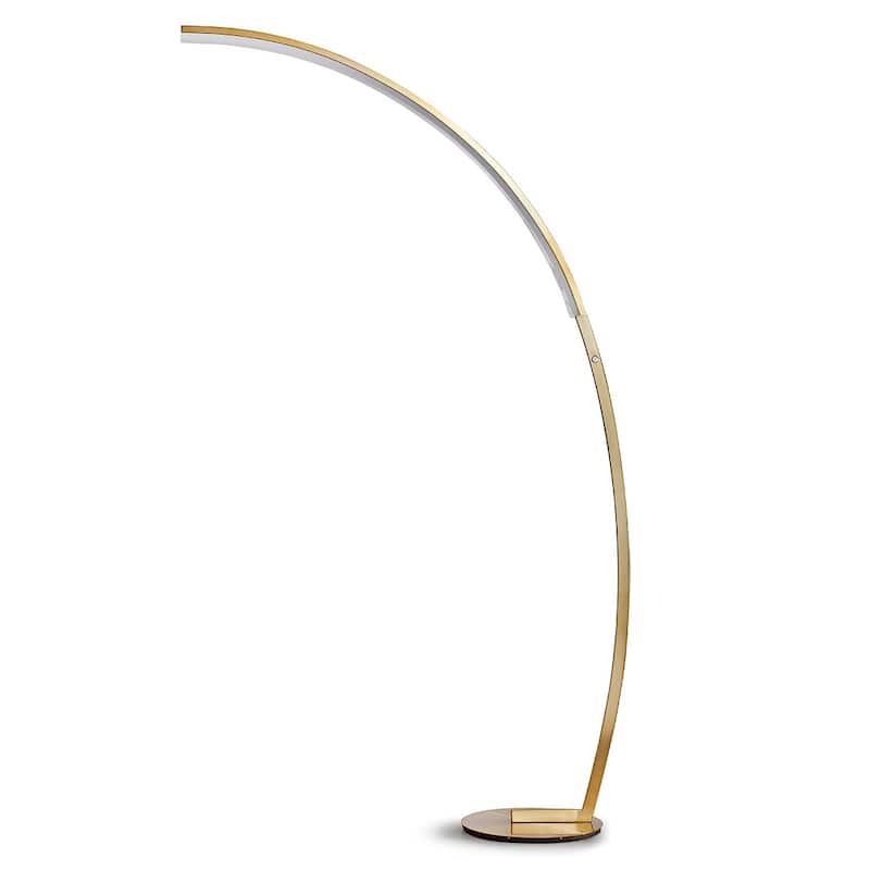 Strick & Bolton Zouma Chrome Dimmable LED Arc Floor Lamp