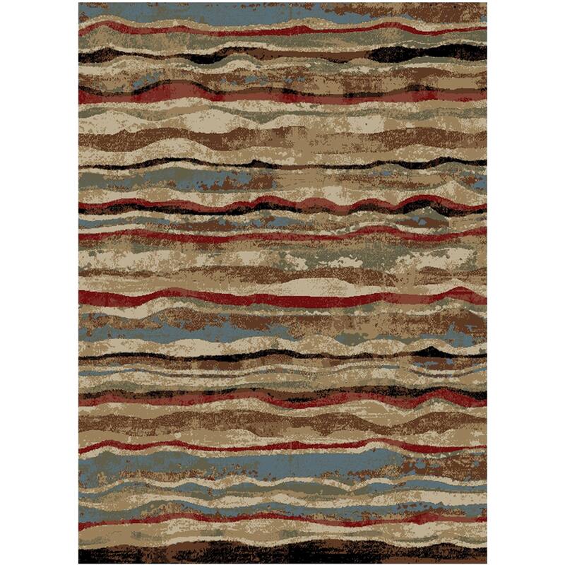 City Miles Multi Contemporary Area Rug - 7'10"x9'10