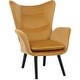 preview thumbnail 94 of 92, Upholstered Wingback Armchair Leisure Accent Chair, Single - 40.55" H x 28.34" W x 33.1" D