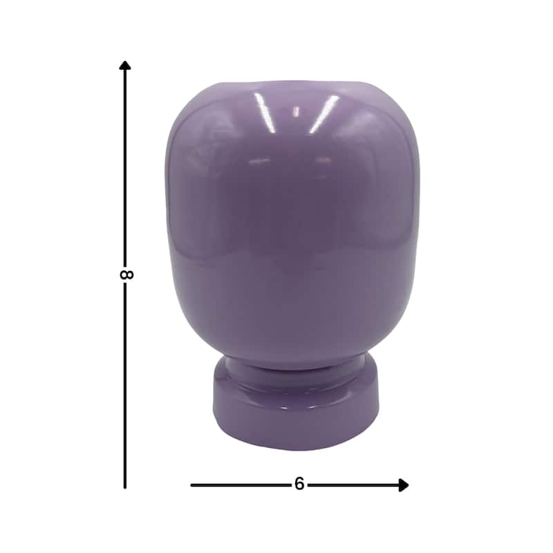 8 Inch Tall Decorative Handmade Iron Modern Round Flower Vase
