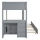 preview thumbnail 29 of 53, Twin-over-Twin Bunk Bed with Twin size Trundle, Storage and Desk,