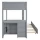preview thumbnail 11 of 16, Twin-over-Twin Bunk Bed with Twin size Trundle, Storage and Desk,Multifunctional Bunk Bed with Storage
