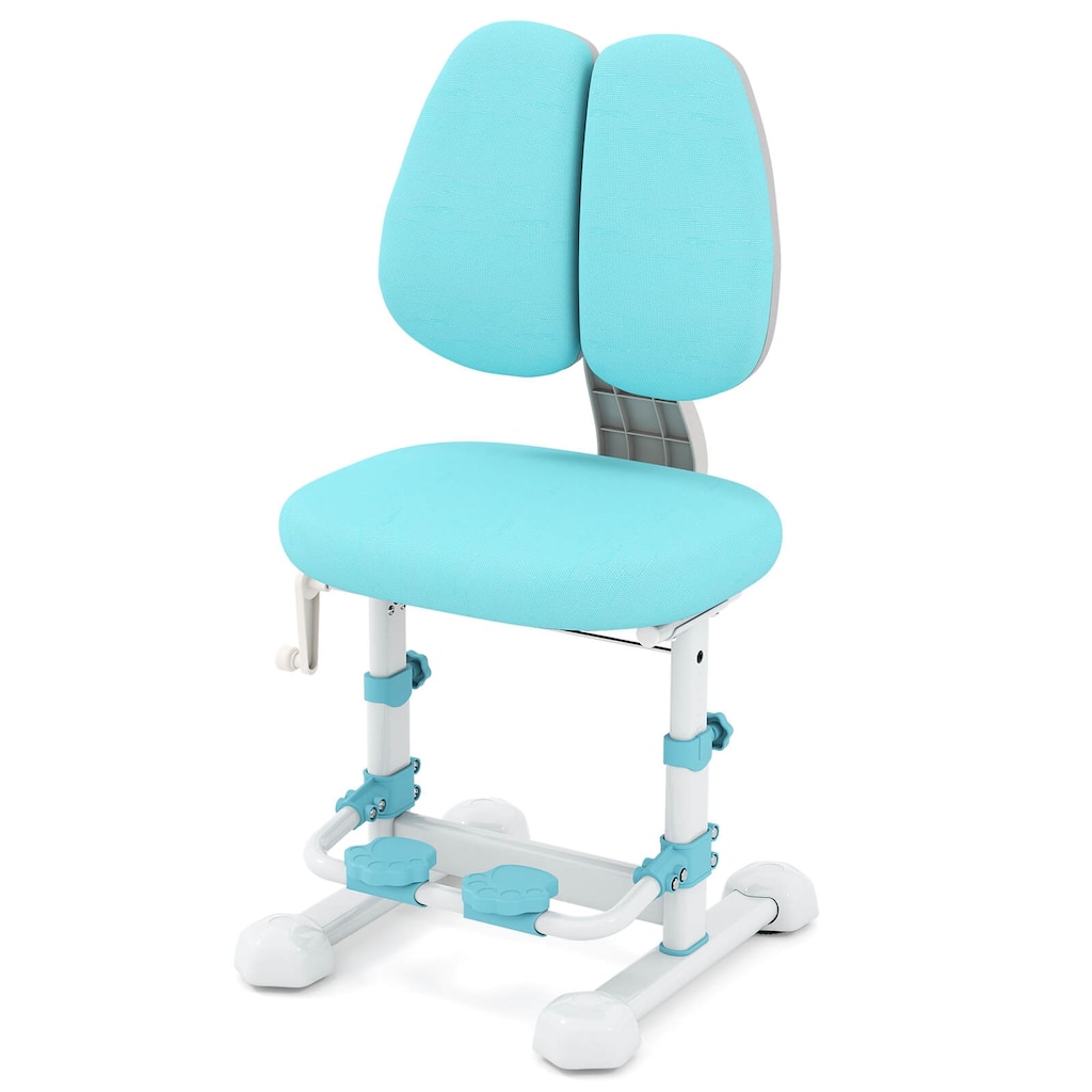 Costway Kids Study Chair with Adjustable Double Backrest, Footrest, - See Details