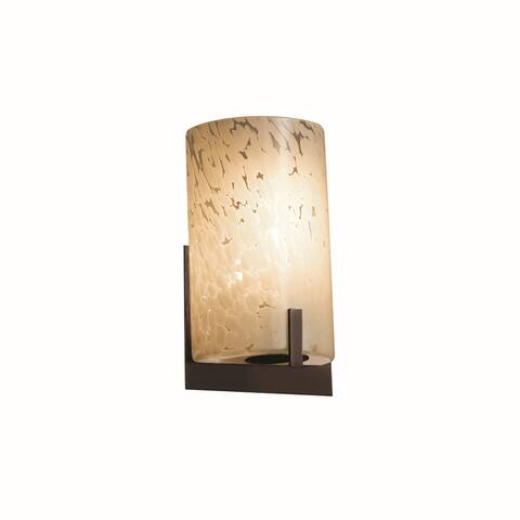 Justice Design Fusion Century 1-light Dark Bronze ADA Wall Sconce, Droplet Shade