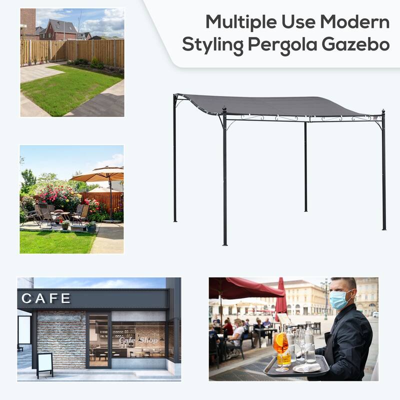 Outsunny Steel Outdoor Pergola Patio Canopy