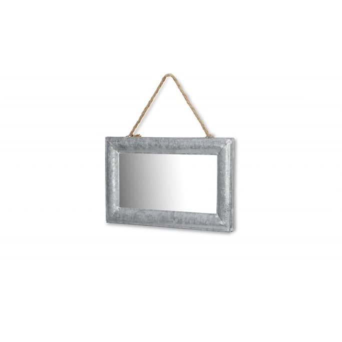 HomeRoots 9" Silver Metal Framed Accent Mirror - 13.5' X '8.5' X '0.5