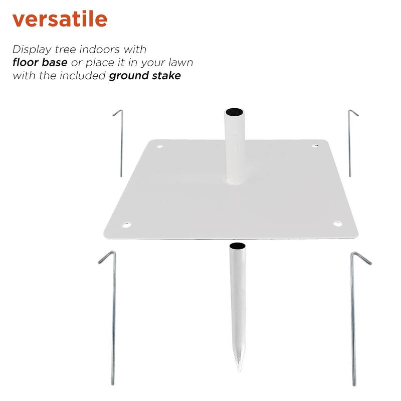 Alpine Corporation 60"H Indoor/Outdoor Artificial Christmas Tree with LED Lights