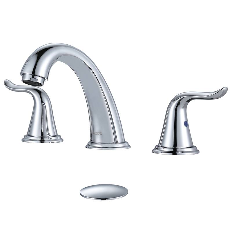 WOWOW Elegant Dual-Handle Bathroom Sink Faucet - Polished Chrome
