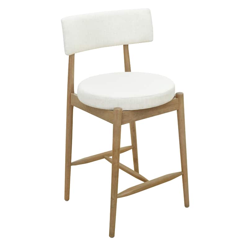 Nook Upholstered Rubber Wood Counter stools (Set of 2) by Christopher Knight Home