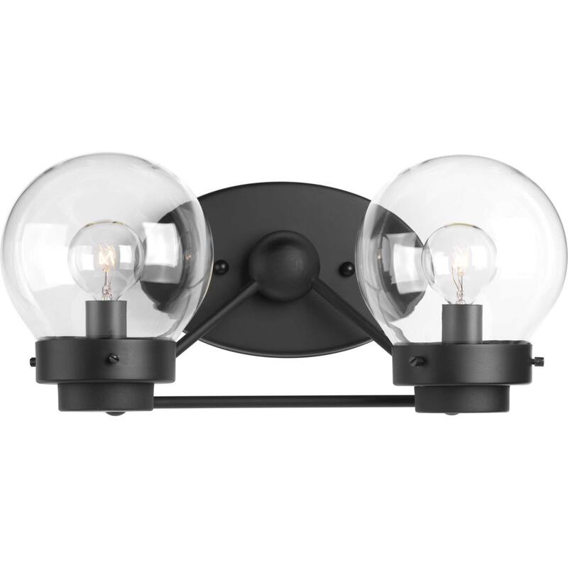 Progress Lighting Spatial 2 Light 14-1/8" Wide Bathroom Vanity Light - Black
