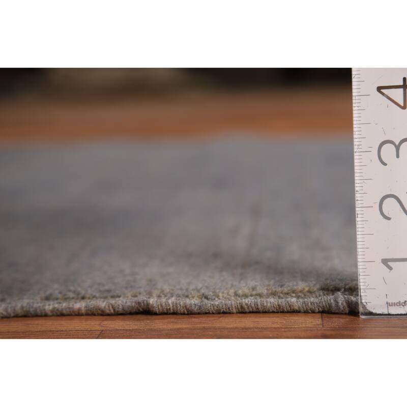 Gray & Blue Gabbeh Modern Foyer Rug Handmade Wool Carpet - 3'5"x 4'10"