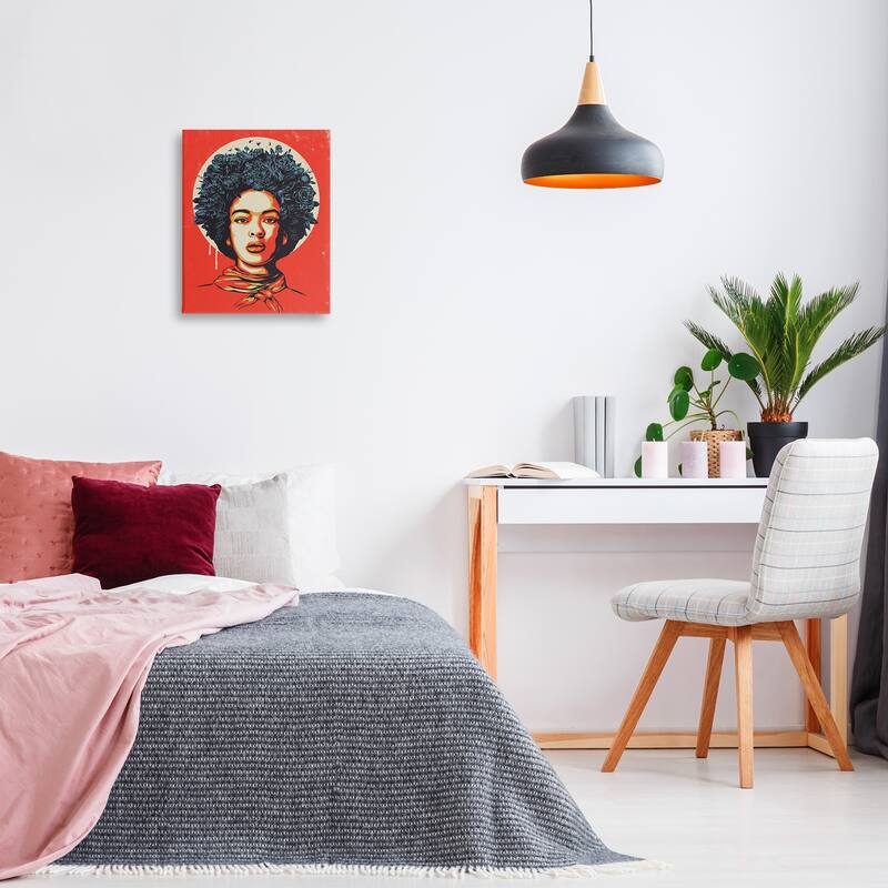 Stupell Vibrant Portrait of Woman Canvas Wall Art Design By Balazs Solti