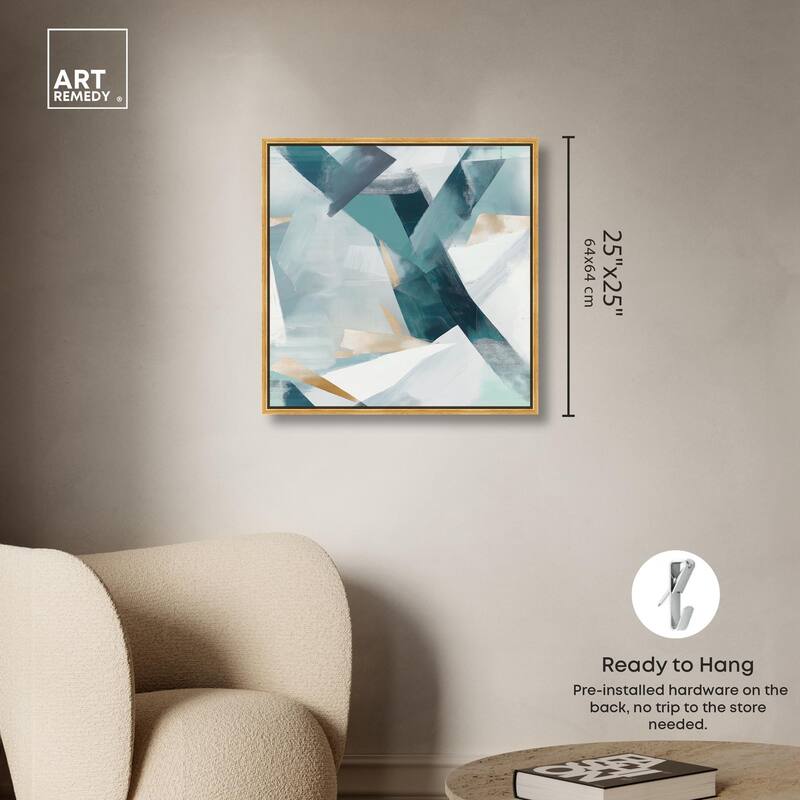 Cerulean Shard Canvas by Art Remedy