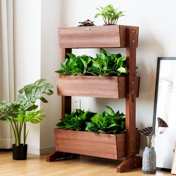 Shop 3 Tier Raised Garden Bed Vertical Freestanding Elevated