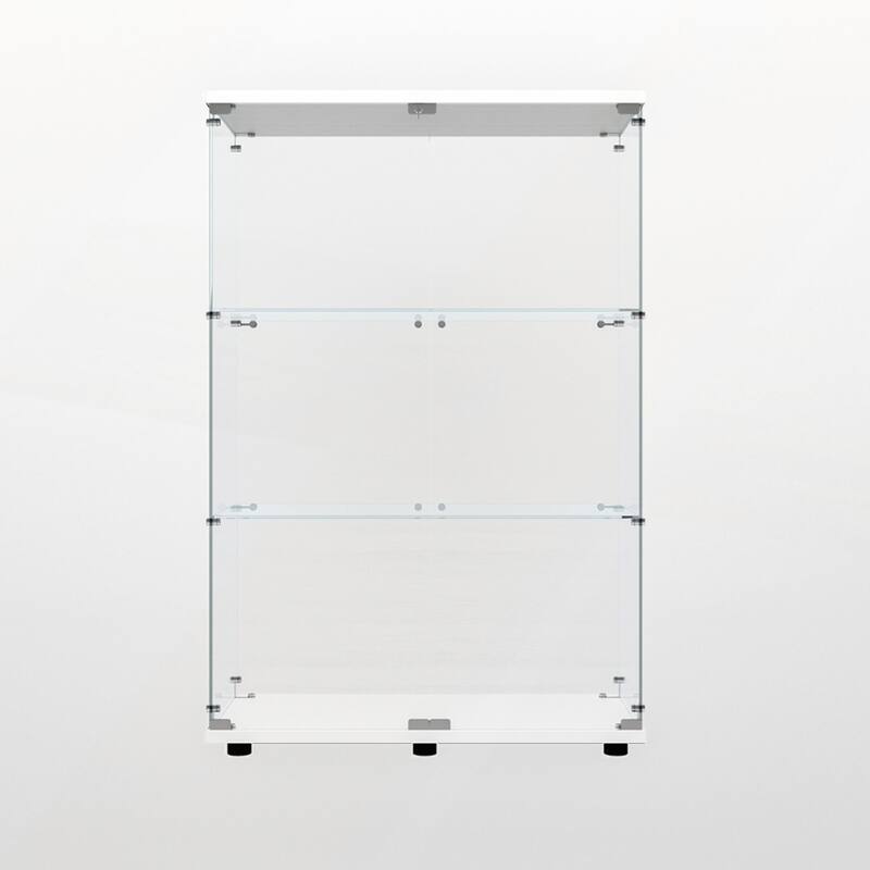 Tempered Glass Display Cabinet with Battery-powered Paipai Light