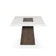preview thumbnail 10 of 9, Furniture of America Evangeline Modern Dark Walnut Genuine Marble Top 70-inch Dining Table