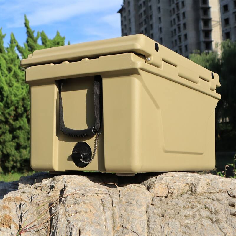 Ice Cooler Box 65QT Outdoor Camping Ice Chest Beer Box - Khaki