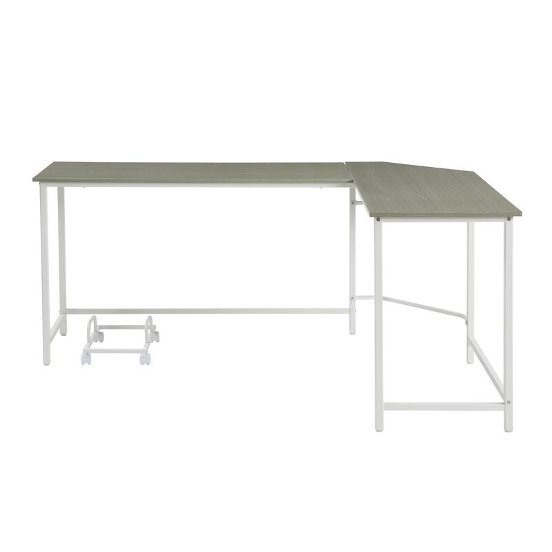 Bambina Gray & White Finish Computer Desk