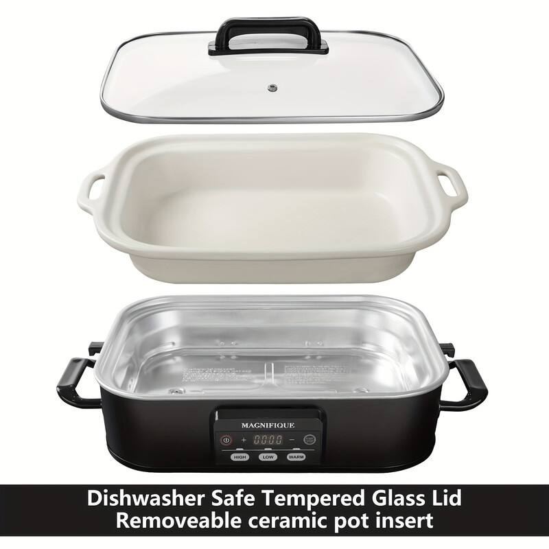 Black Programmable slow cooker for Family Dinner