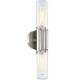 preview thumbnail 12 of 18, 2-Light 16-inch Modern/Contemporary ADA Brushed Nickel Bath Vanity Light Bar with White Opal Glass
