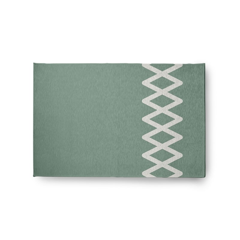 Zipper Stripe Indoor/Outdoor Rug - Sage - 2' x 3'