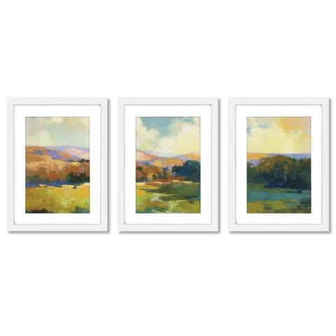 Daybreak Valley Julia Purinton Contemporary - 3 Piece Framed Gallery Art Set