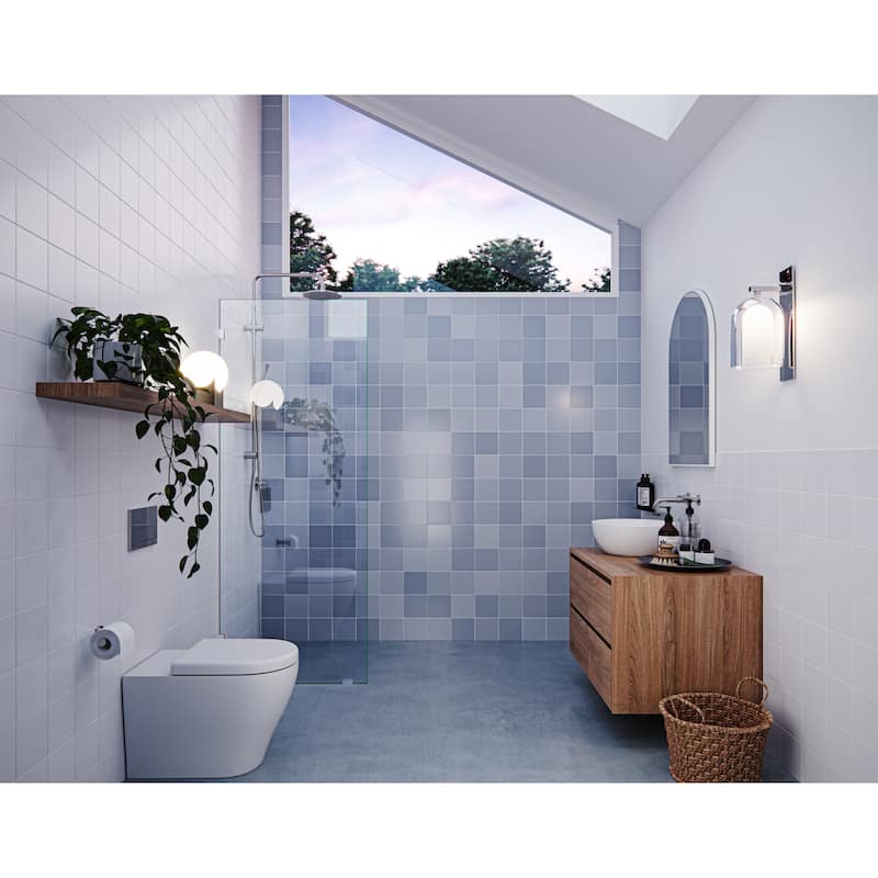 Glass Warehouse 78" x 34" Frameless Shower Door - Single Fixed Panel