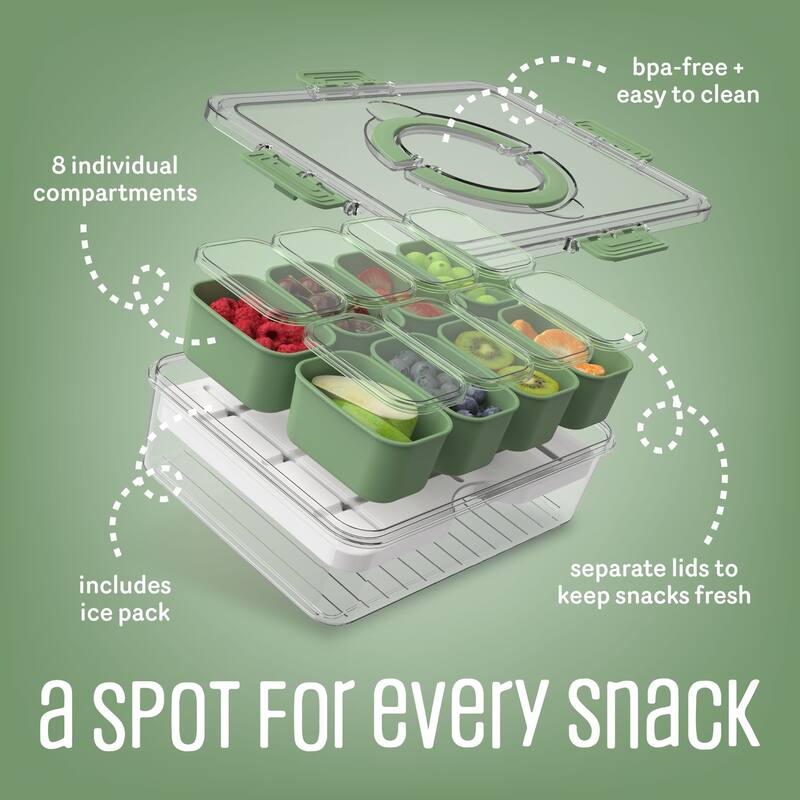 COOK WITH COLOR Snackle Box for Kids Lunch Box and Snack Container