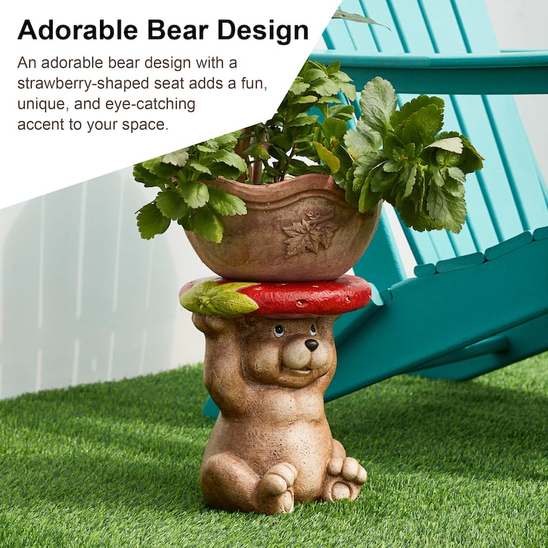 Glitzhome 12.5"H Decorative Garden Stool or Planter Stand
