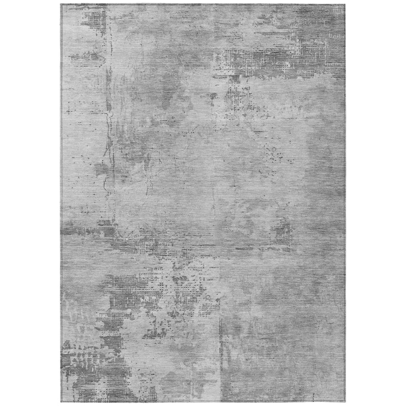 HomeRoots Abstract Transitional Rectangle Outdoor Rug