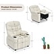 preview thumbnail 39 of 45, Costway Kids Youth Recliner Chair PU Leather w/Cup Holders & Side