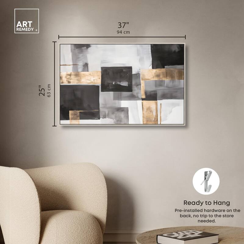 Graphite and Glimmer I Canvas by Art Remedy