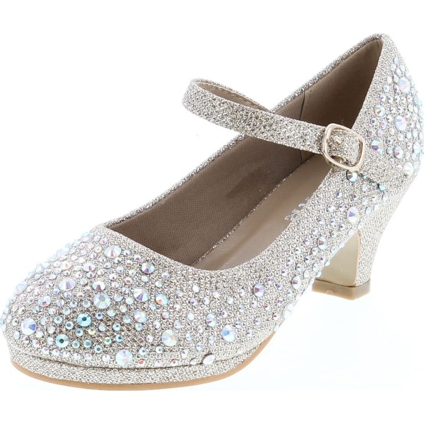 Little girls silver heels clearance