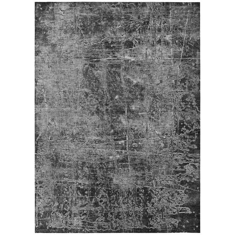 Machine Washable Indoor/ Outdoor Abstract Solid Chantille Rug
