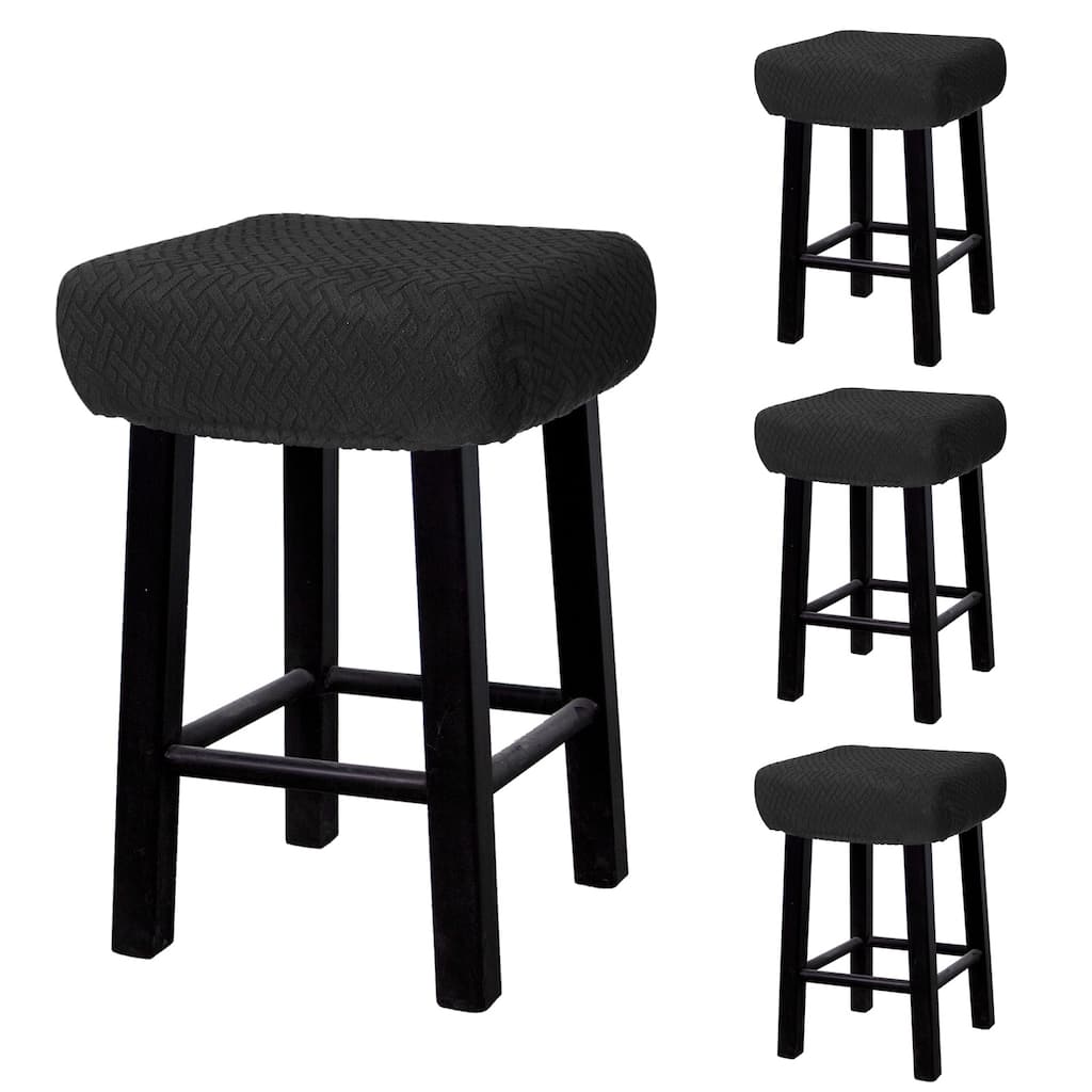 4pcs Stool Covers Rectangle, Bar Stool Covers Saddle Seat Cover