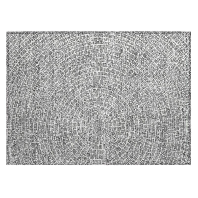 Machine Washable Indoor/ Outdoor Modern Gravity Chantille Rug