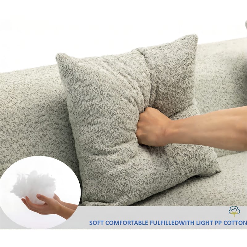Upholstered Living Room Sectional Sofa, Modern Minimalist Style Couch