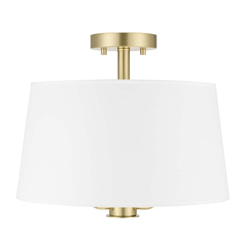 Prominence Home Billet Convertible Pendant/Semi-Flush with Fabric Shades
