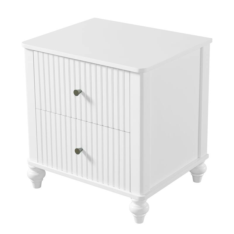 Christopher Knight Home - Silverton Modern 3-Piece Bedroom Set with Classic Grooved Panels Bed Frame & Matching Nightstands