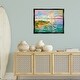 preview thumbnail 27 of 25, Stupell Vivid Abstract Coast with Boats Framed Floater Canvas Wall Art Design By Dorothy Fagan