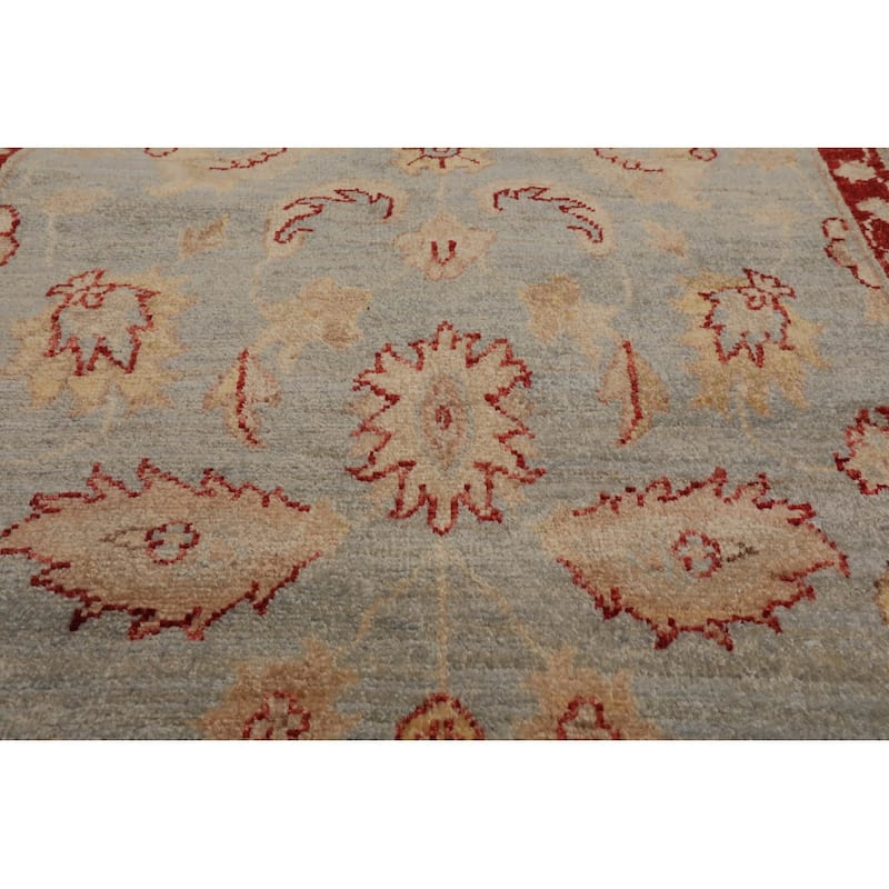 3x5 Hand Knotted Blue Chobi Peshawar Wool Traditional Oriental Area Rug - 2' 10'' x 4' 10''