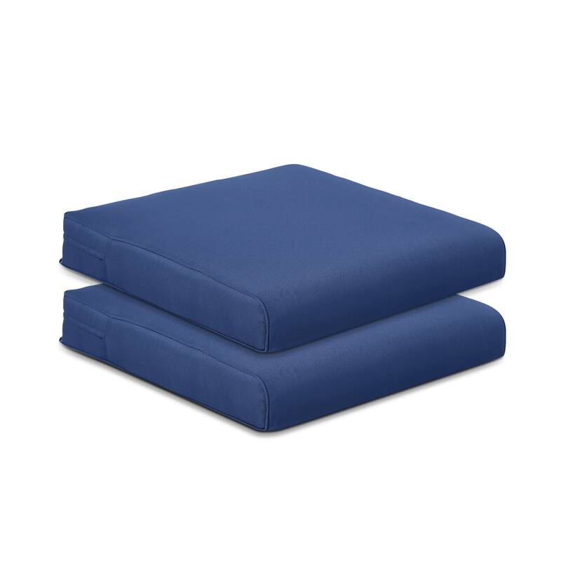 Aoodor Outdoor Removable Chair Cushion with Hidden Zipper（Set of 2）